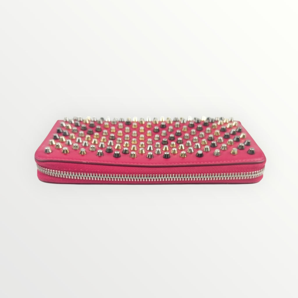 Christian Louboutin Pink Spikes Full Size Wallet