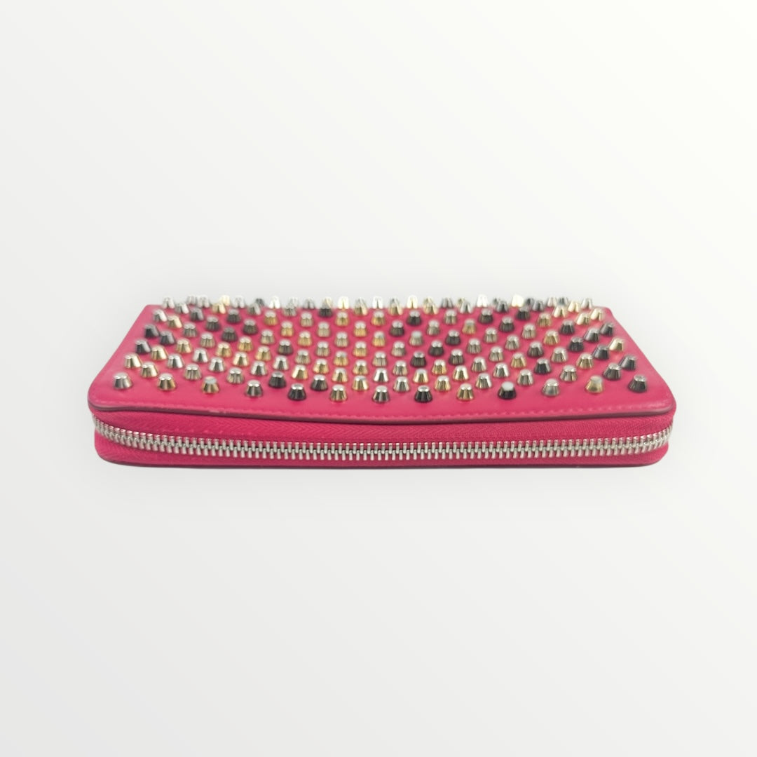 Christian Louboutin Pink Spikes Full Size Wallet