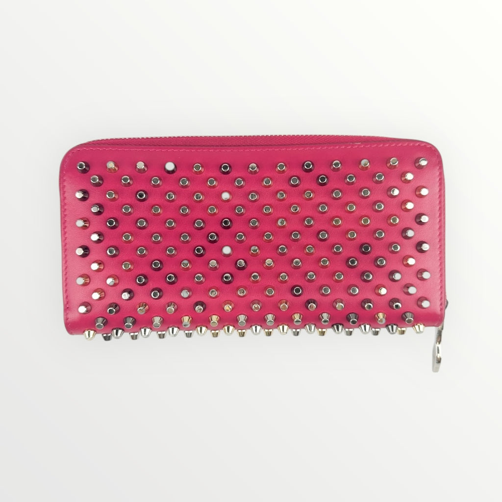 Christian Louboutin Pink Spikes Full Size Wallet