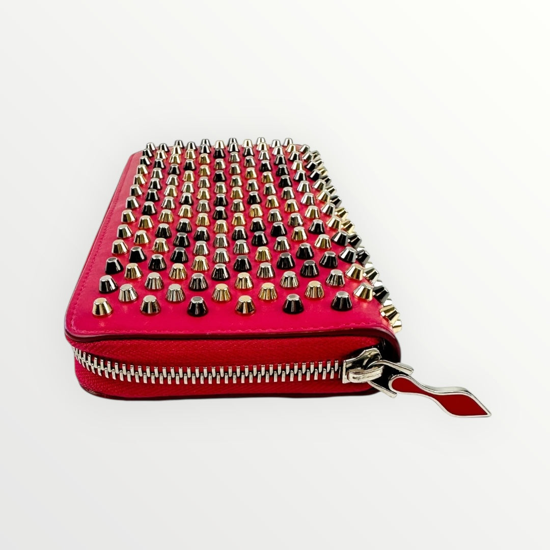 Christian Louboutin Pink Spikes Full Size Wallet
