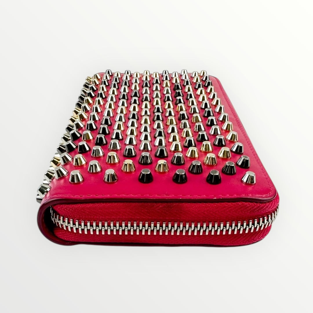 Christian Louboutin Pink Spikes Full Size Wallet