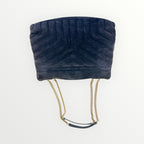 Saint Laurent Deep Purple Suede LouLou Medium Shoulder Bag