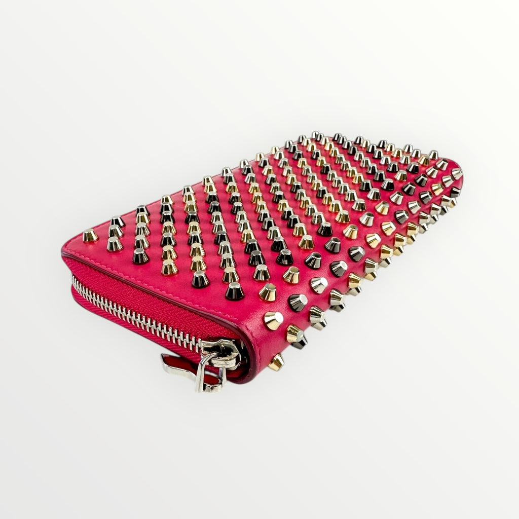 Christian Louboutin Pink Spikes Full Size Wallet