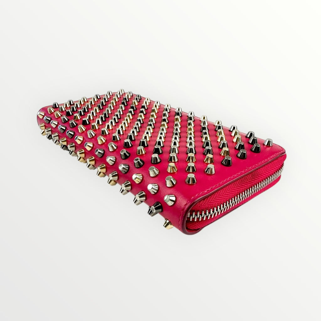 Christian Louboutin Pink Spikes Full Size Wallet