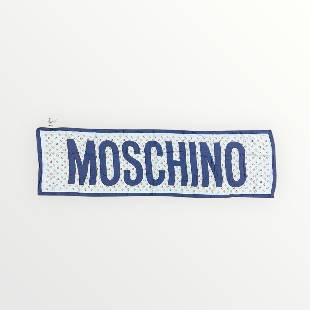 Moschino Blue Bear Cotton Scarf