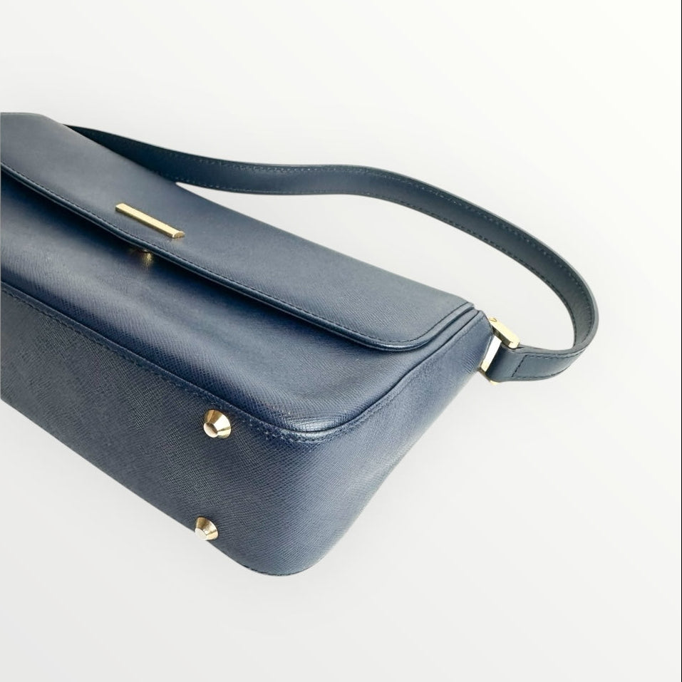 Burberry Navy Blue Vintage Shoulder Bag