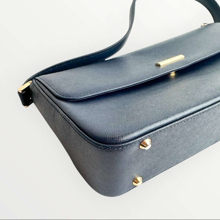 Burberry Navy Blue Vintage Shoulder Bag