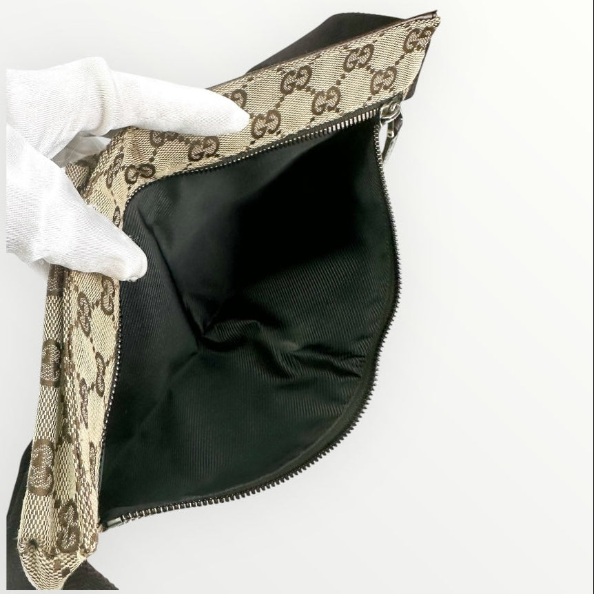 Gucci Brown Canvas Bum Bag