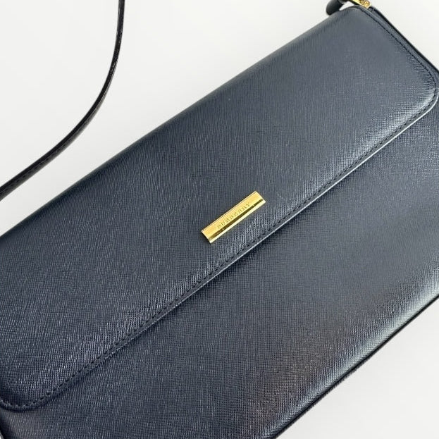Burberry Navy Blue Vintage Shoulder Bag