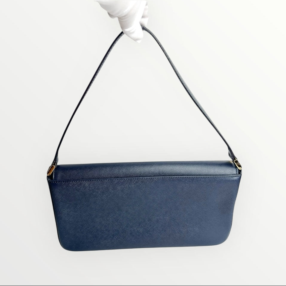 Burberry Navy Blue Vintage Shoulder Bag