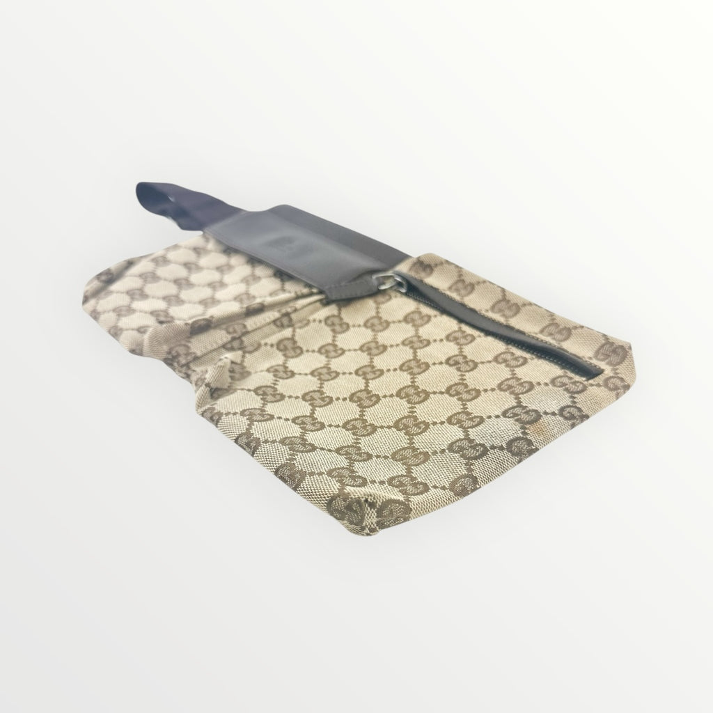 Gucci Brown Canvas Bum Bag