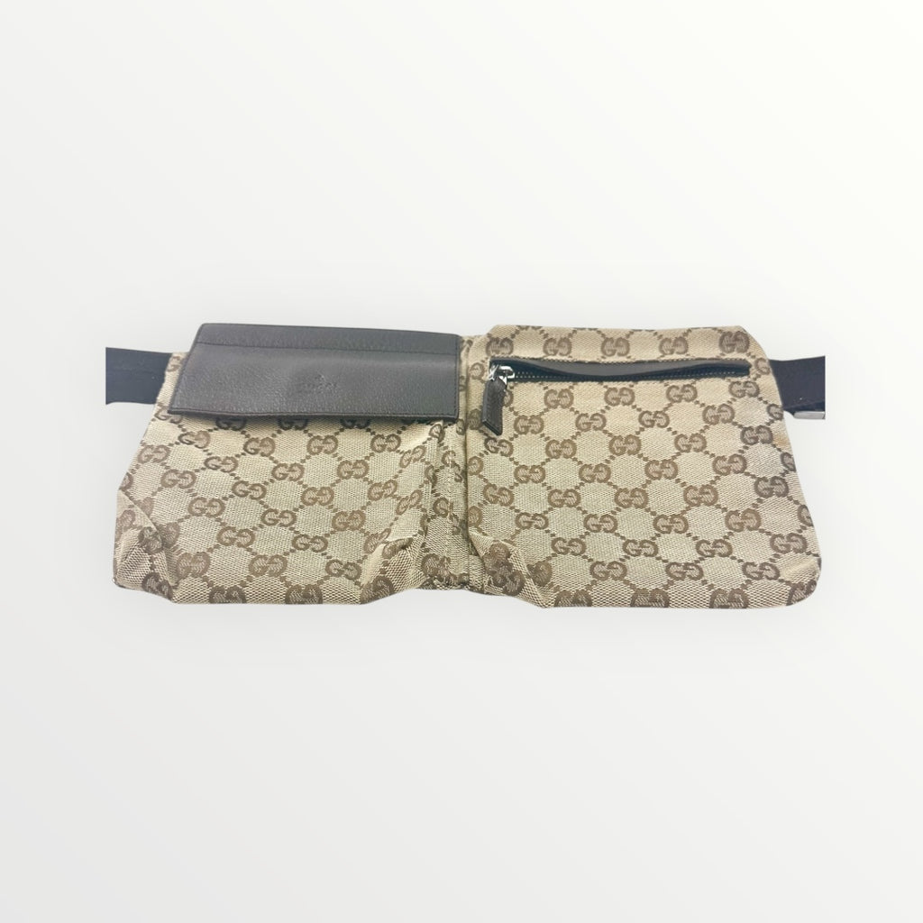 Gucci Brown Canvas Bum Bag