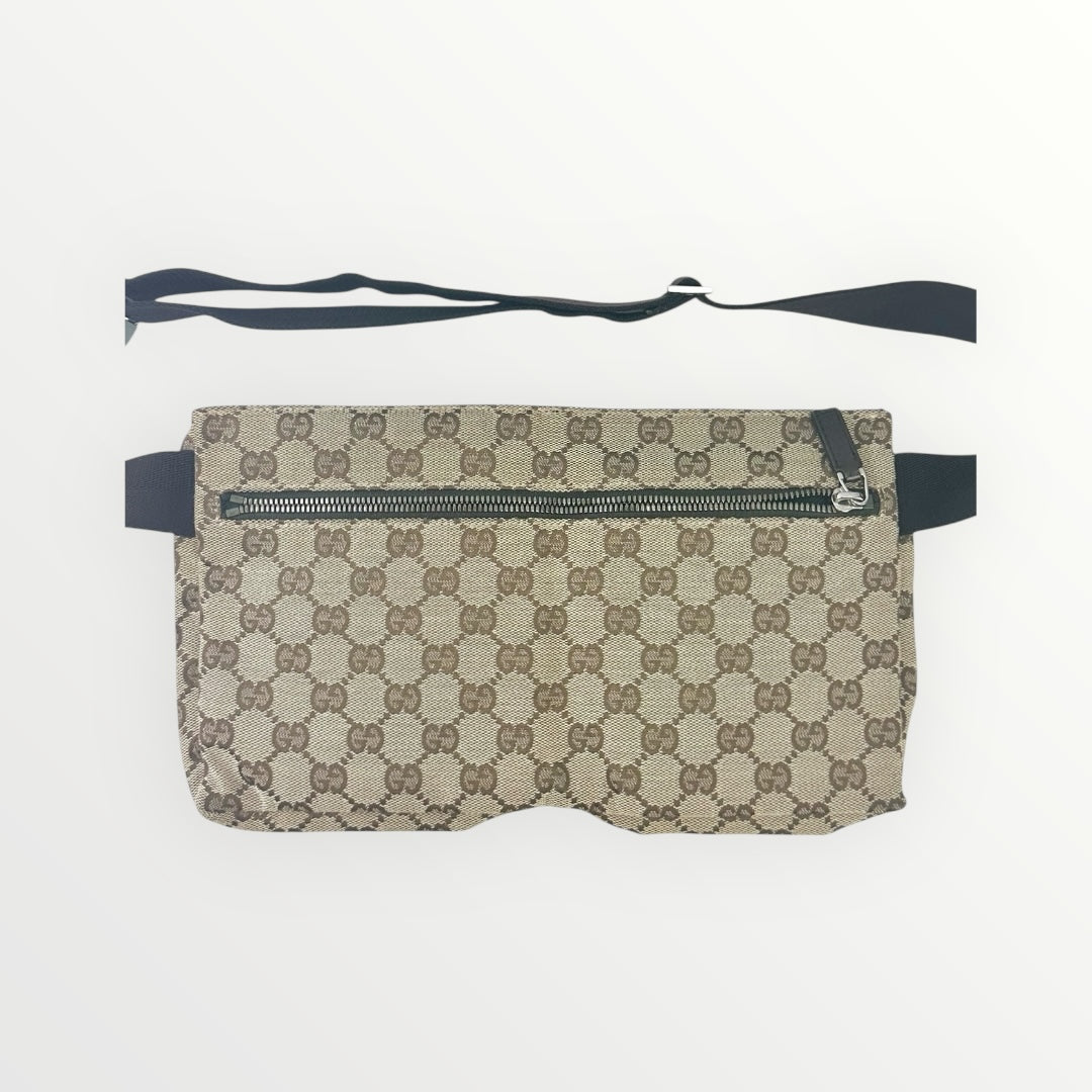 Gucci Brown Canvas Bum Bag