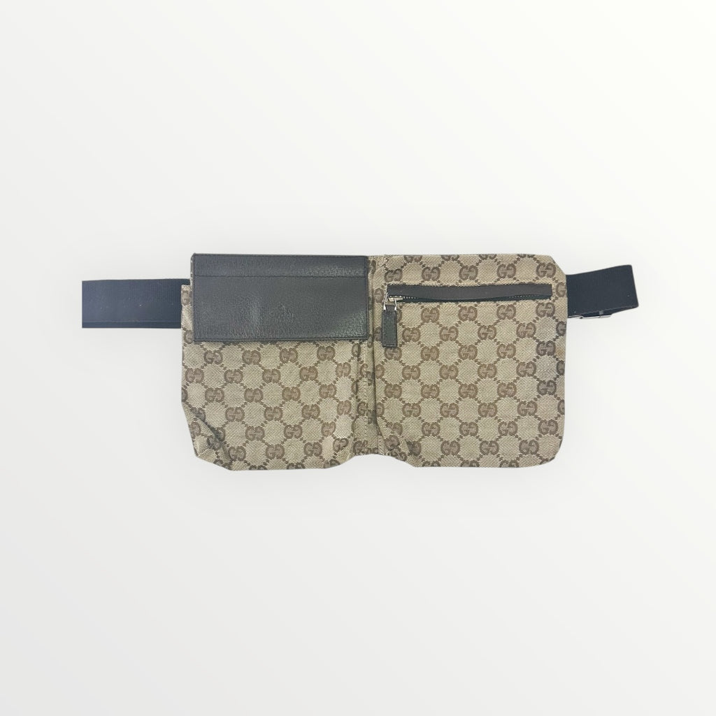 Gucci Brown Canvas Bum Bag