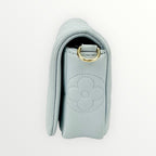 Louis Vuitton Blue Calfskin Bubblegram Wallet on Strap