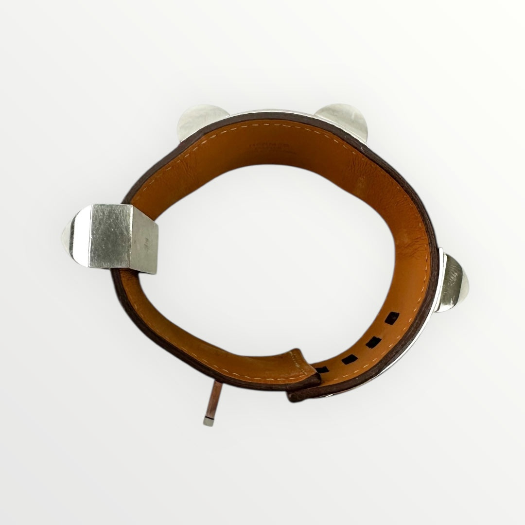 Hermes Red Collier de chien leather bracelet