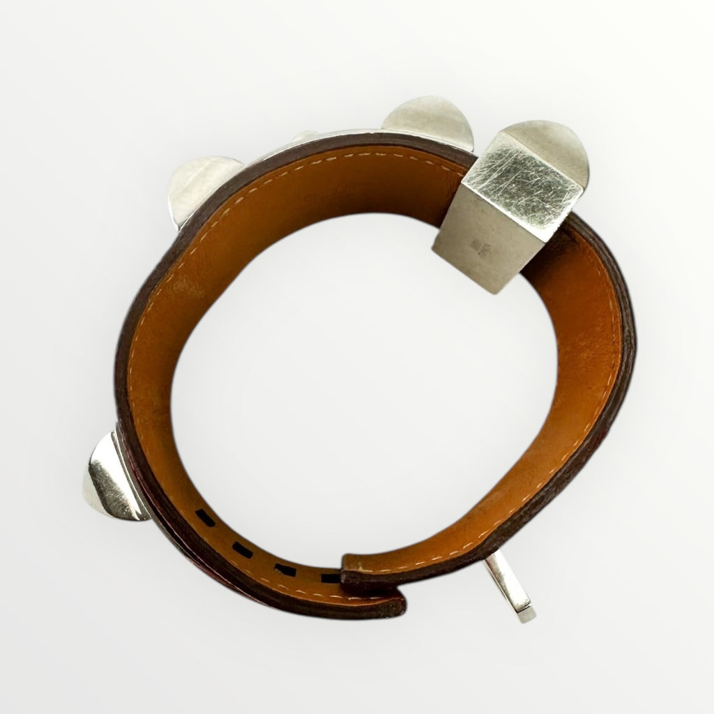 Hermes Red Collier de chien leather bracelet