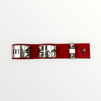 Hermes Red Collier de chien leather bracelet