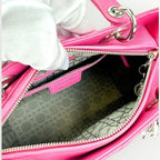 Christian Dior Pink Medium Lady Dior with Strap