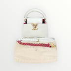 Louis Vuitton White Taurillon Mini Capucines