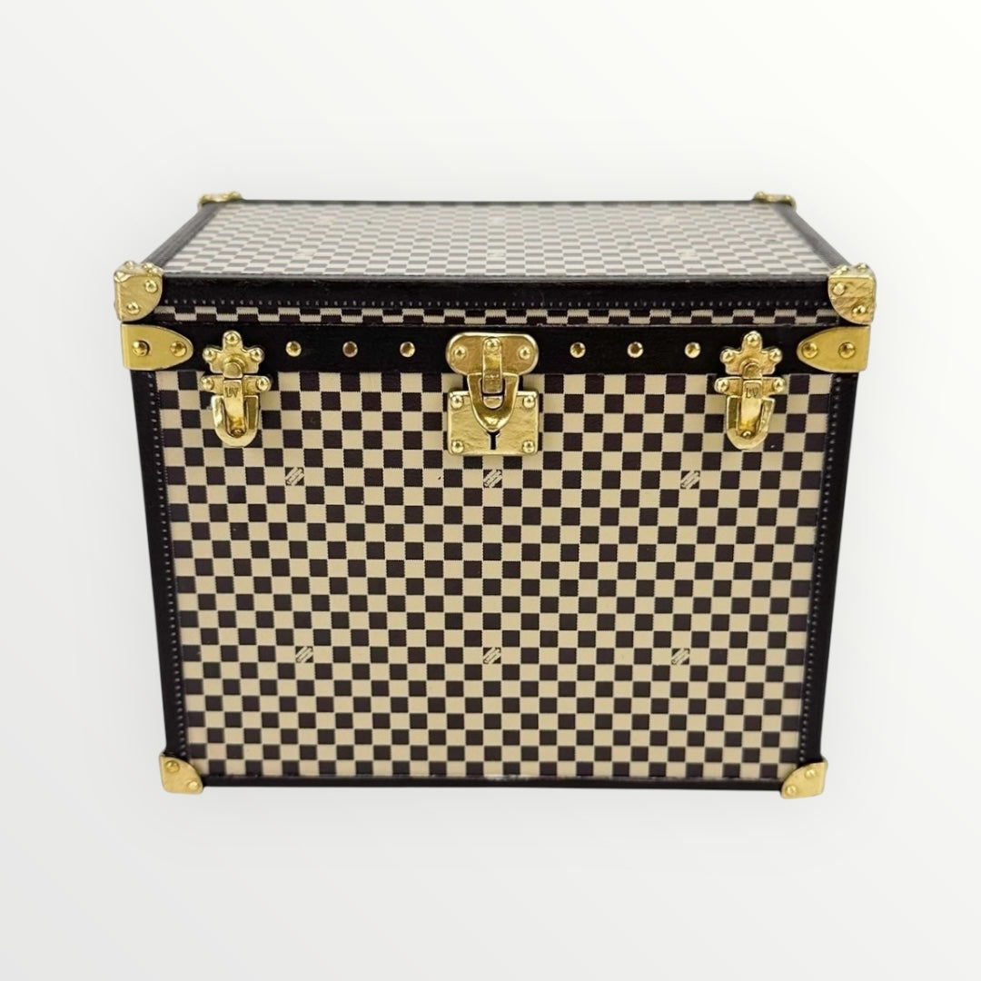 Louis Vuitton Beige Mini Malle Chapeaux Damier Jewerly Box