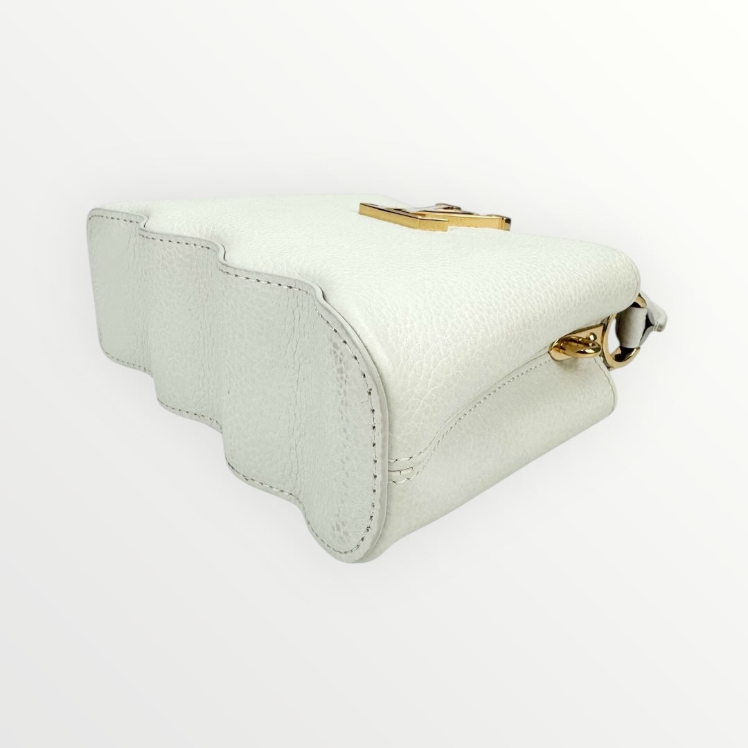 Louis Vuitton White Taurillon Mini Capucines