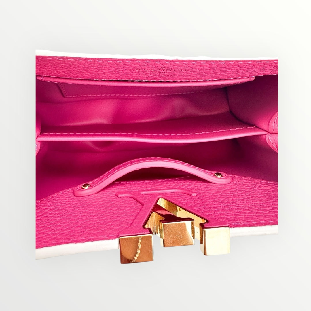 Louis Vuitton White Taurillon Mini Capucines