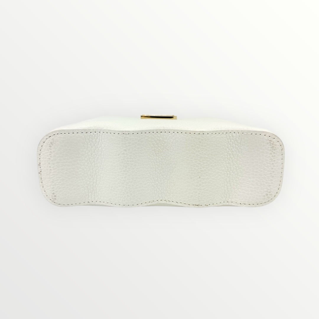 Louis Vuitton White Taurillon Mini Capucines