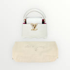 Louis Vuitton White Taurillon Mini Capucines