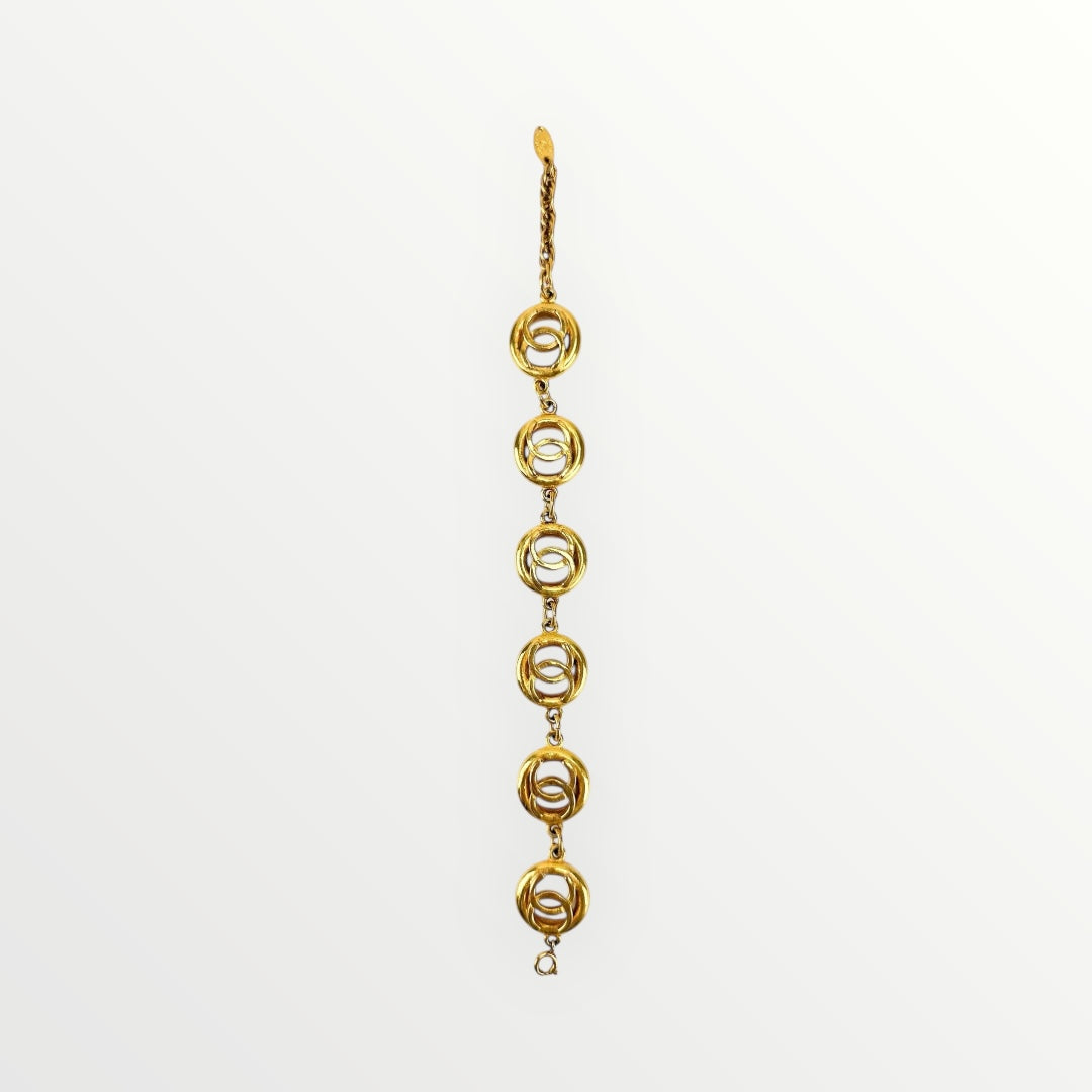 Chanel Gold CC Cutout Bracelet