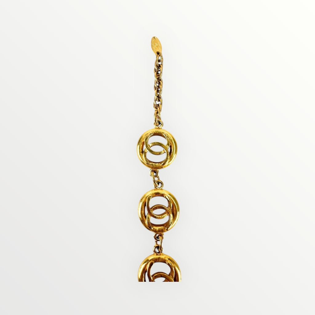 Chanel Gold CC Cutout Bracelet