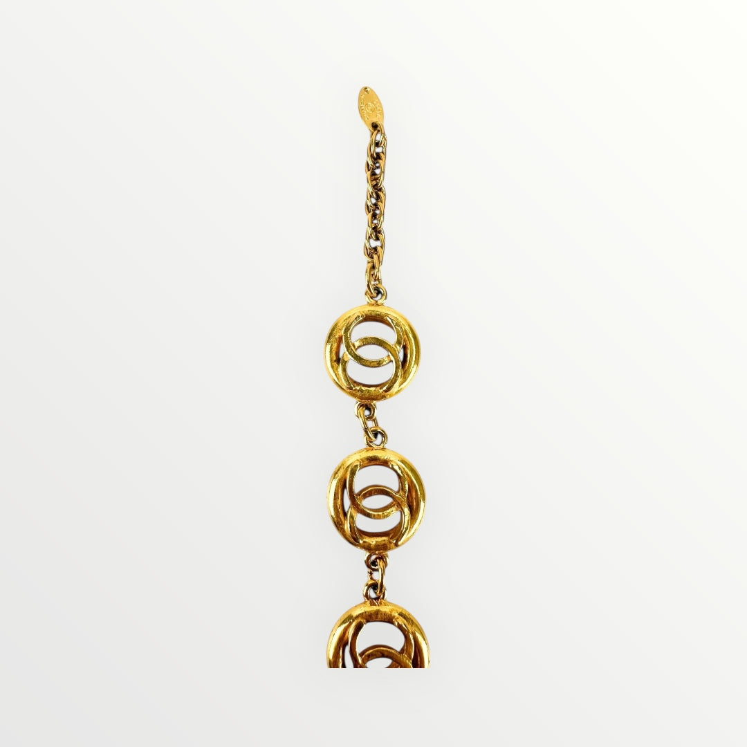 Chanel Gold CC Cutout Bracelet