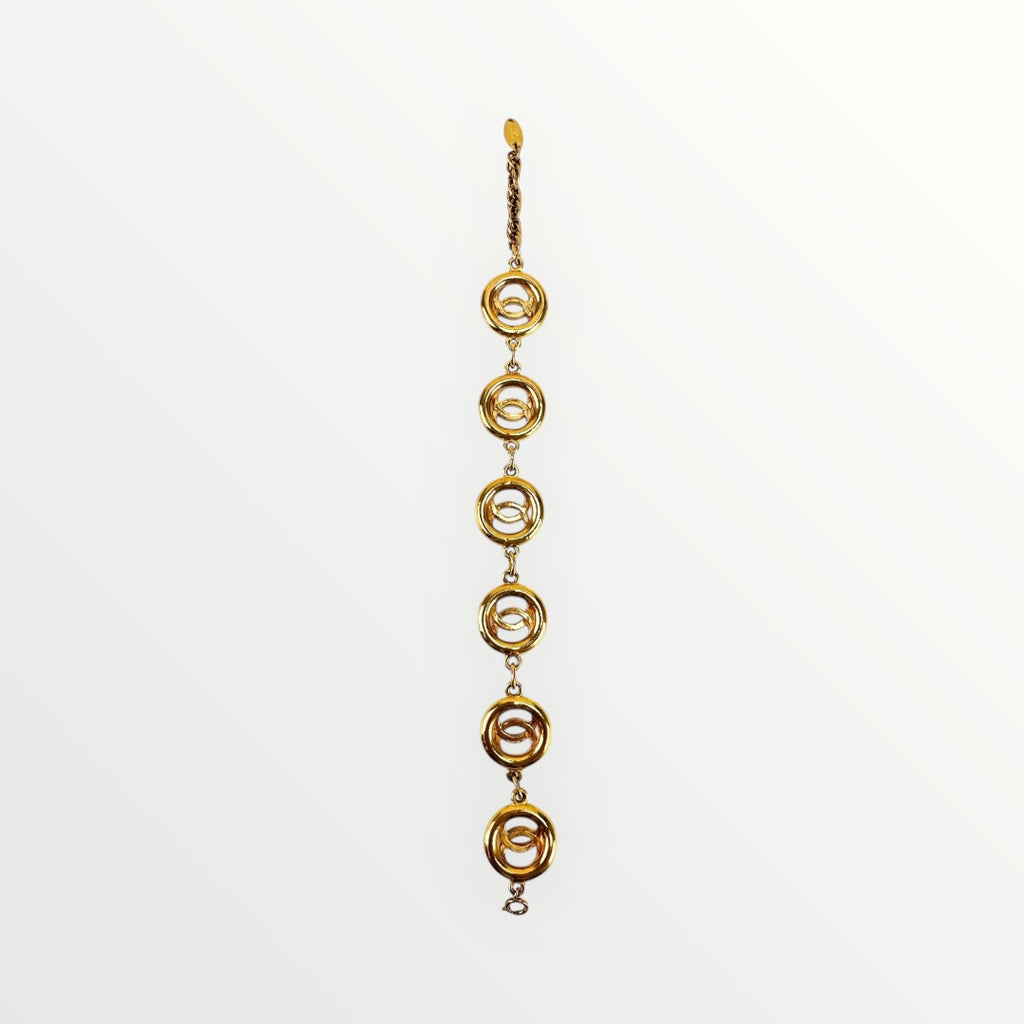Chanel Gold CC Cutout Bracelet
