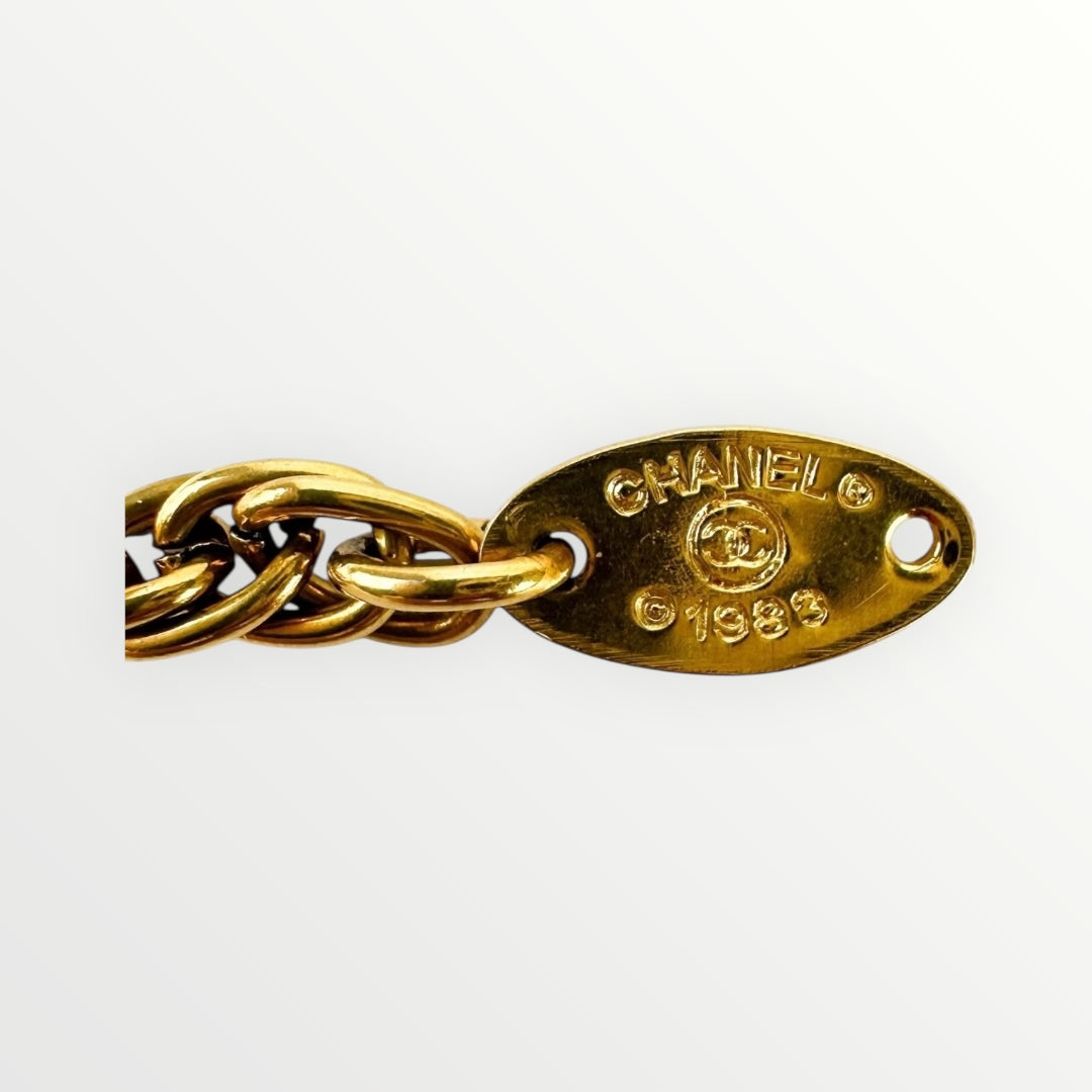 Chanel Gold CC Cutout Bracelet