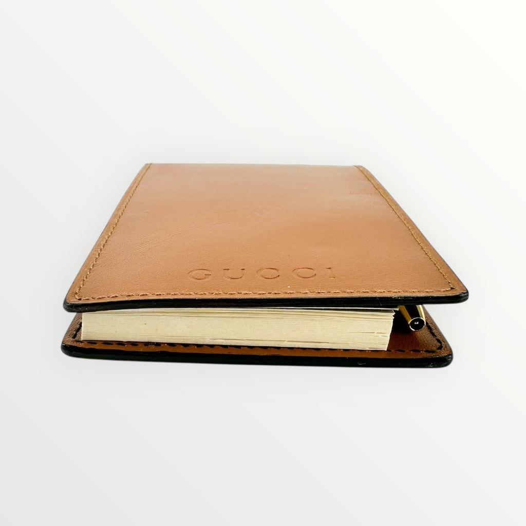 Gucci Brown Leather Small Note Pad