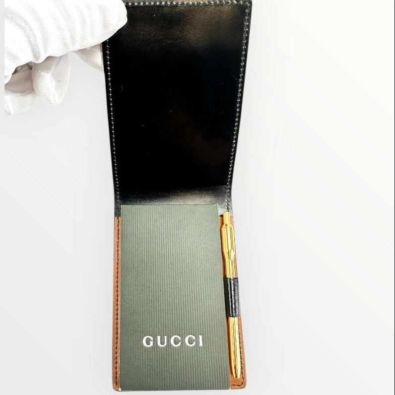 Gucci Brown Leather Small Note Pad