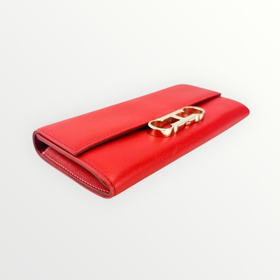 Carolina Herrera Logo Red Full Wallet