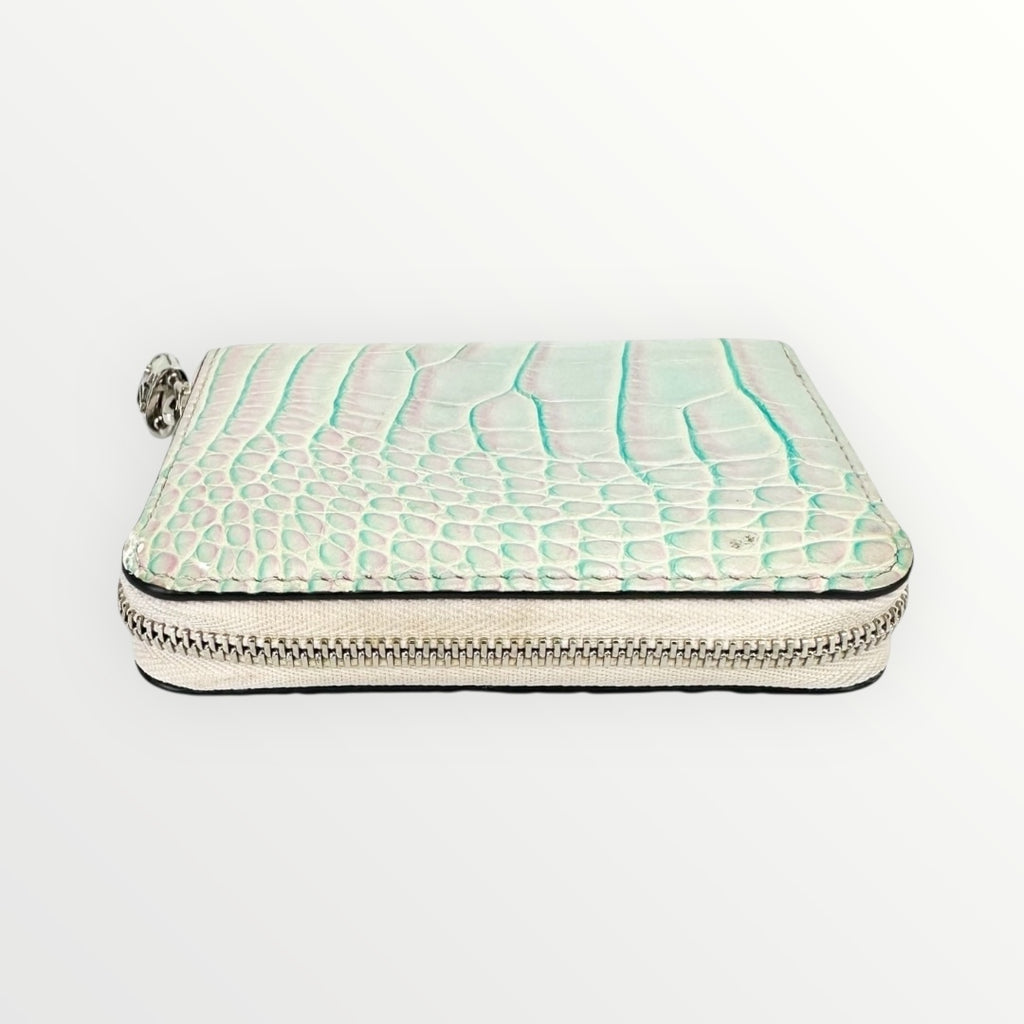 Louis Vuitton Blue & Pink Crocodrile Zippy Wallet