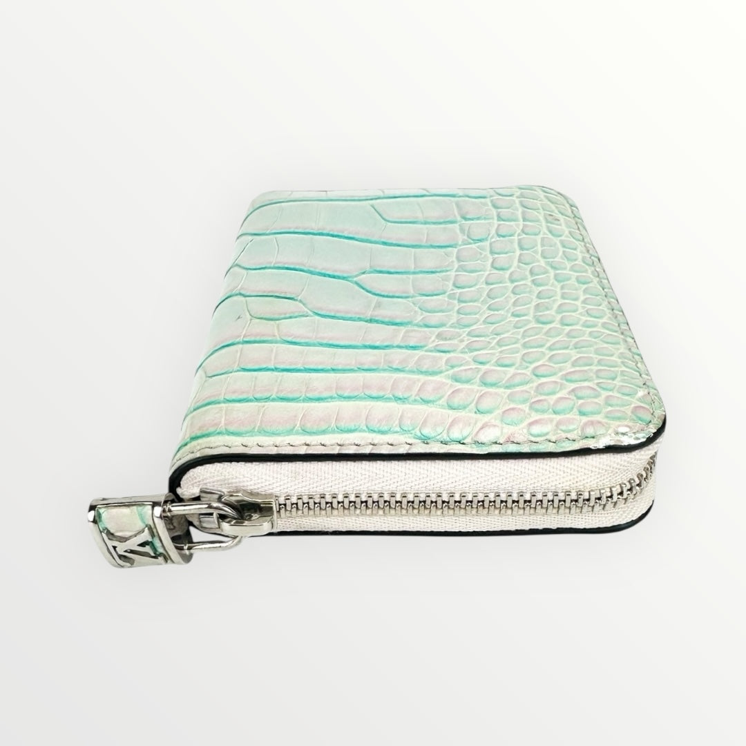 Louis Vuitton Blue & Pink Crocodrile Zippy Wallet
