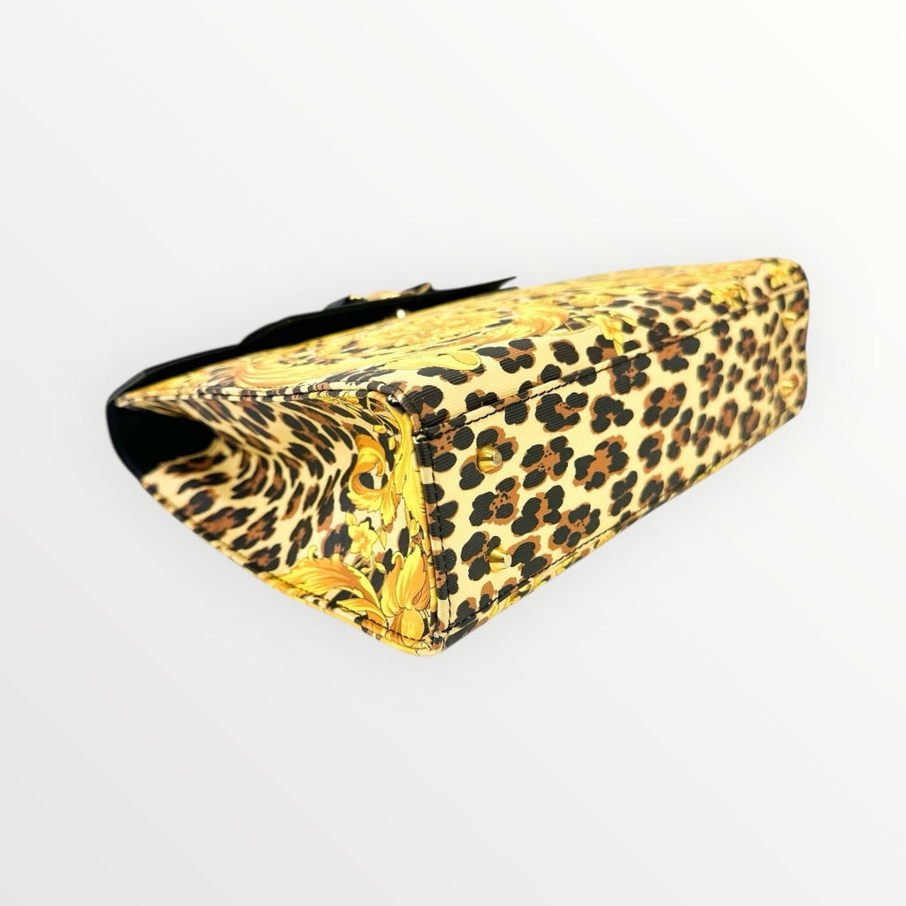 Gianni Versace Black Sunburst Baroque Handbag