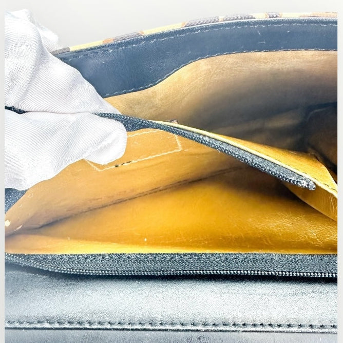 Gianni Versace Black Sunburst Baroque Handbag