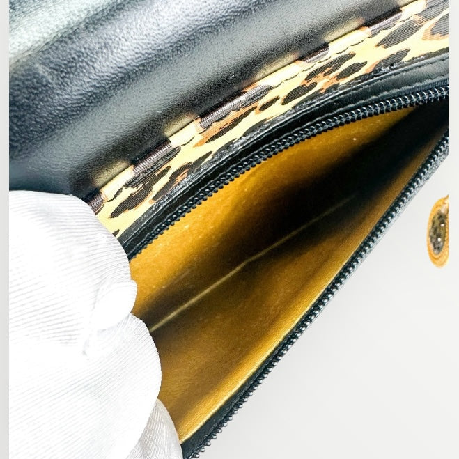 Gianni Versace Black Sunburst Baroque Handbag