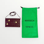 Bottega Veneta Burgundy Nappa Studded Wallet on Strap