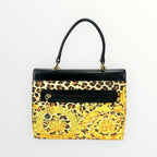 Gianni Versace Black Sunburst Baroque Handbag