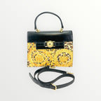 Gianni Versace Black Sunburst Baroque Handbag