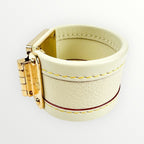 Louis Vuitton Beige Leather Suhail Serrure Bracelet
