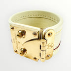 Louis Vuitton Beige Leather Suhail Serrure Bracelet