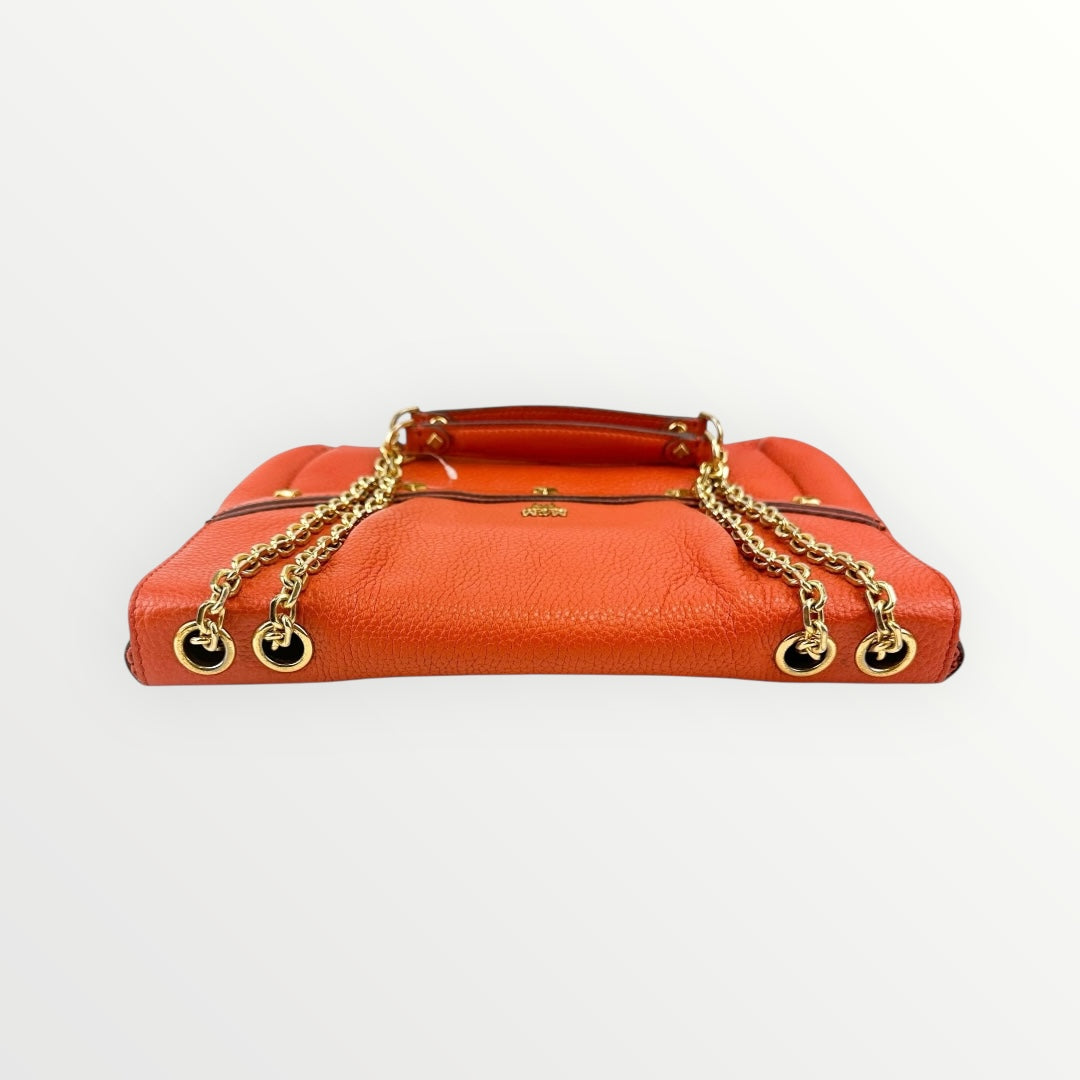 MCM Orange Chain Shoulder Bag