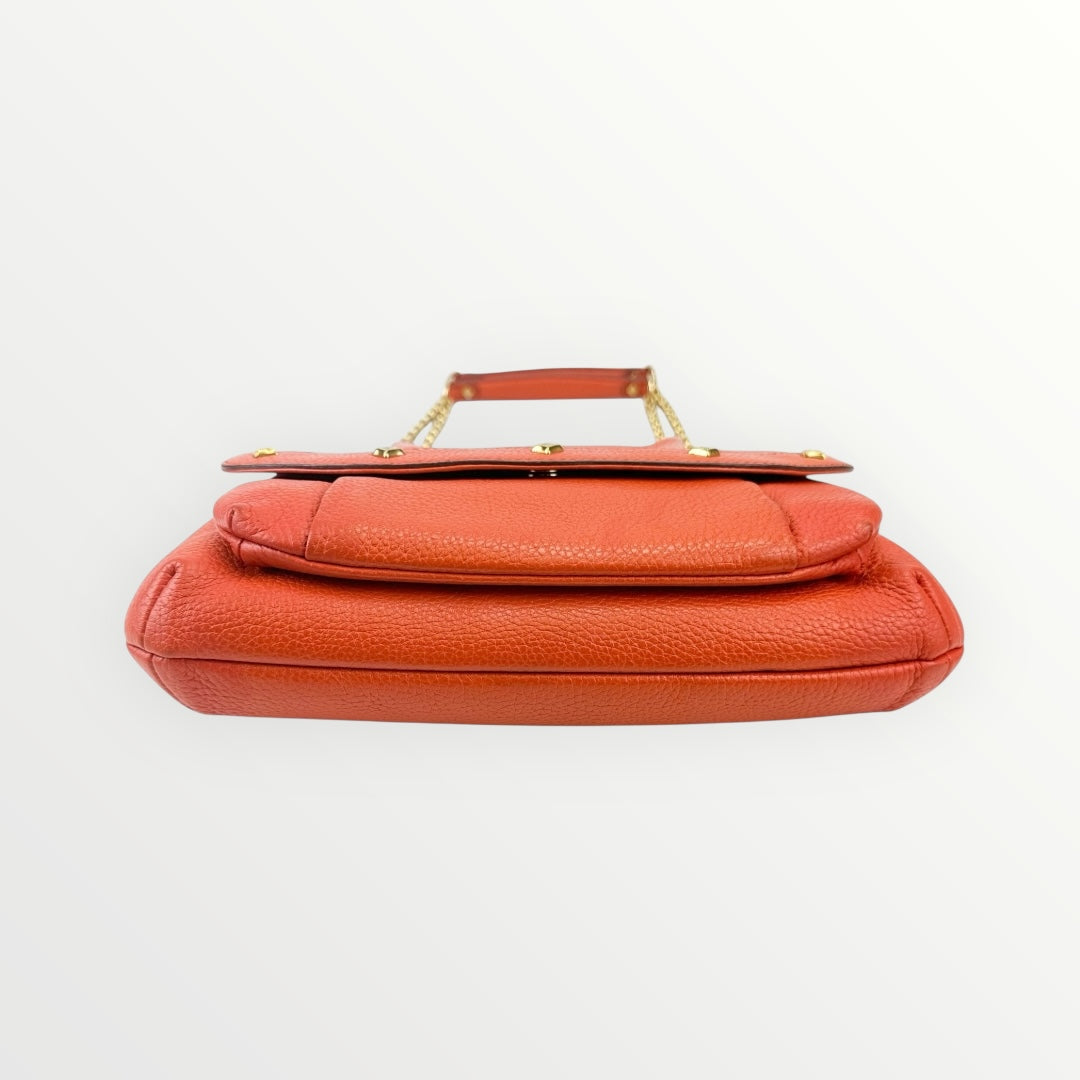 MCM Orange Chain Shoulder Bag