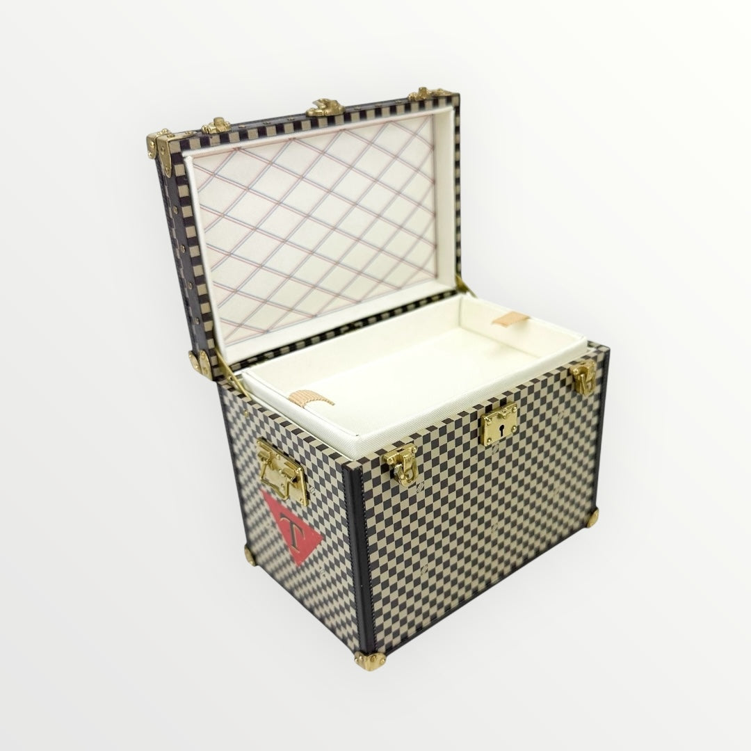 Louis Vuitton Beige Mini Malle Chapeaux Damier Jewerly Box